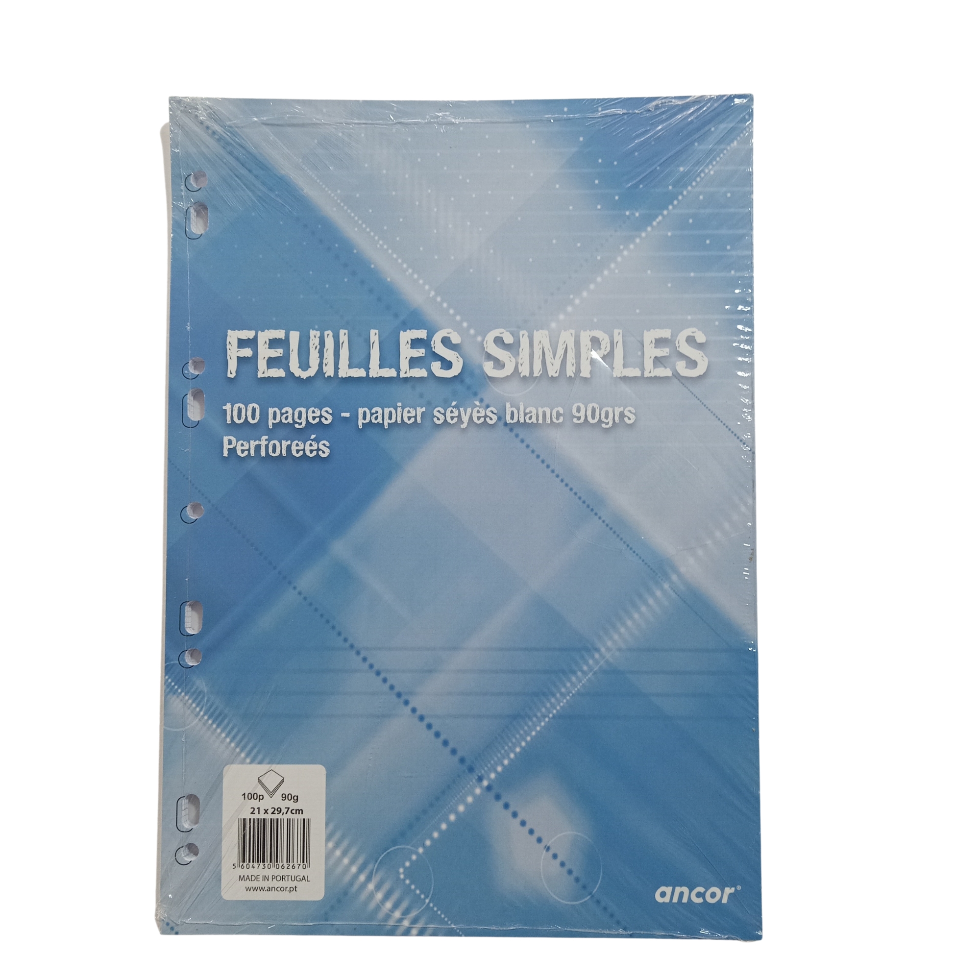 FEUILLES SIMPLE BLANCHE 90G 21*29.7 100P SEYSE ANCOR