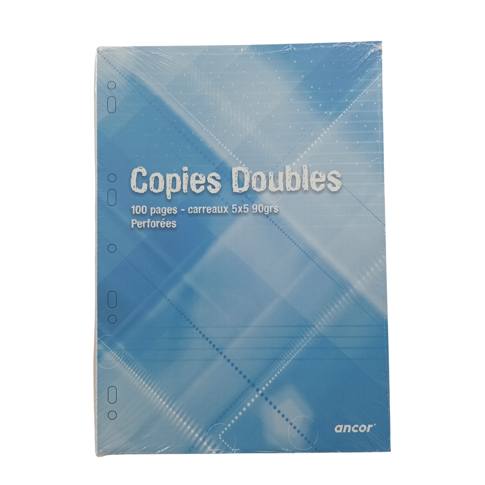 DOUBLE FEUILLE BLANCH 100P 21*29.7 90G 5*5 ANCOR