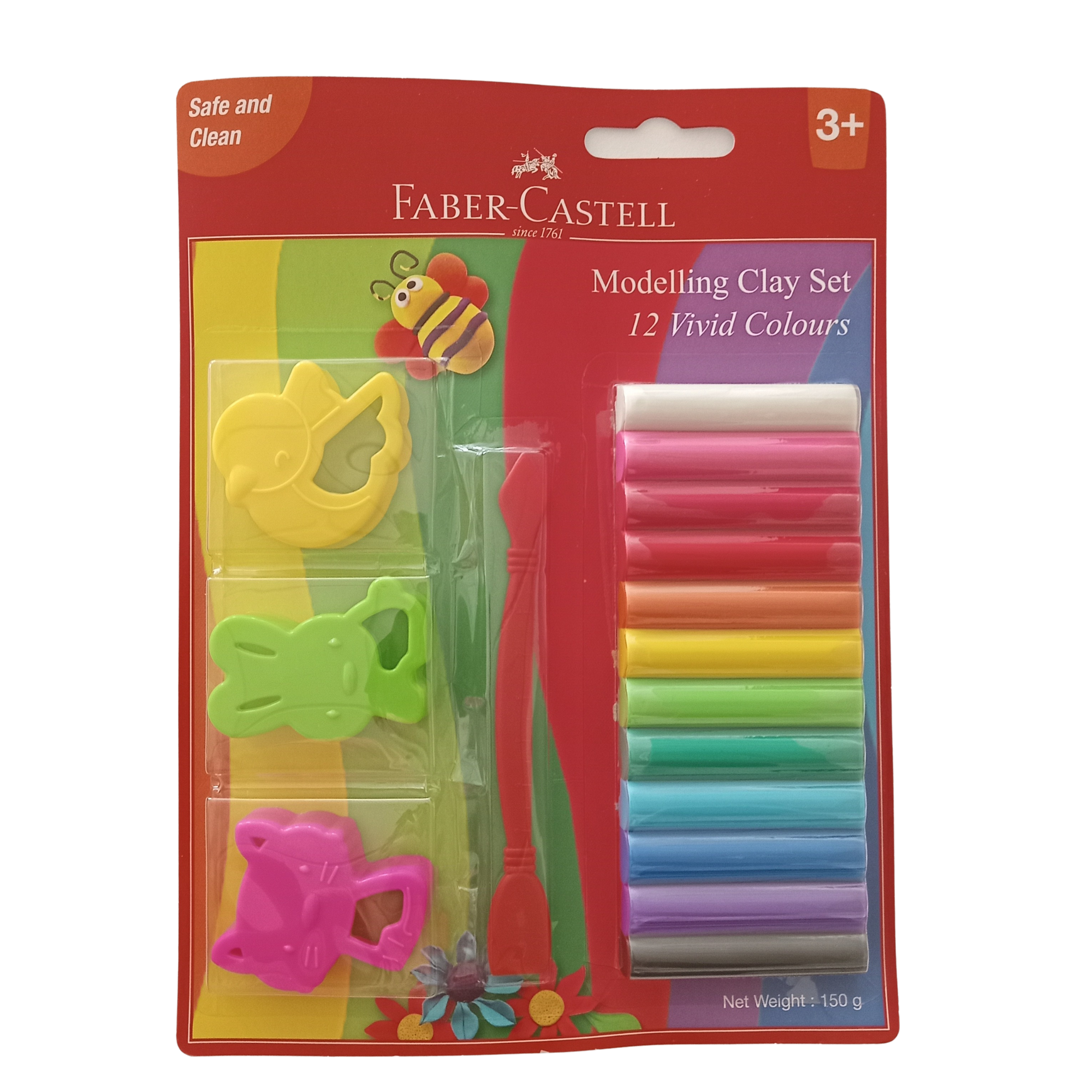 12 PATE A MODLER 150G AVEC EMPORT FABER-CASTELL