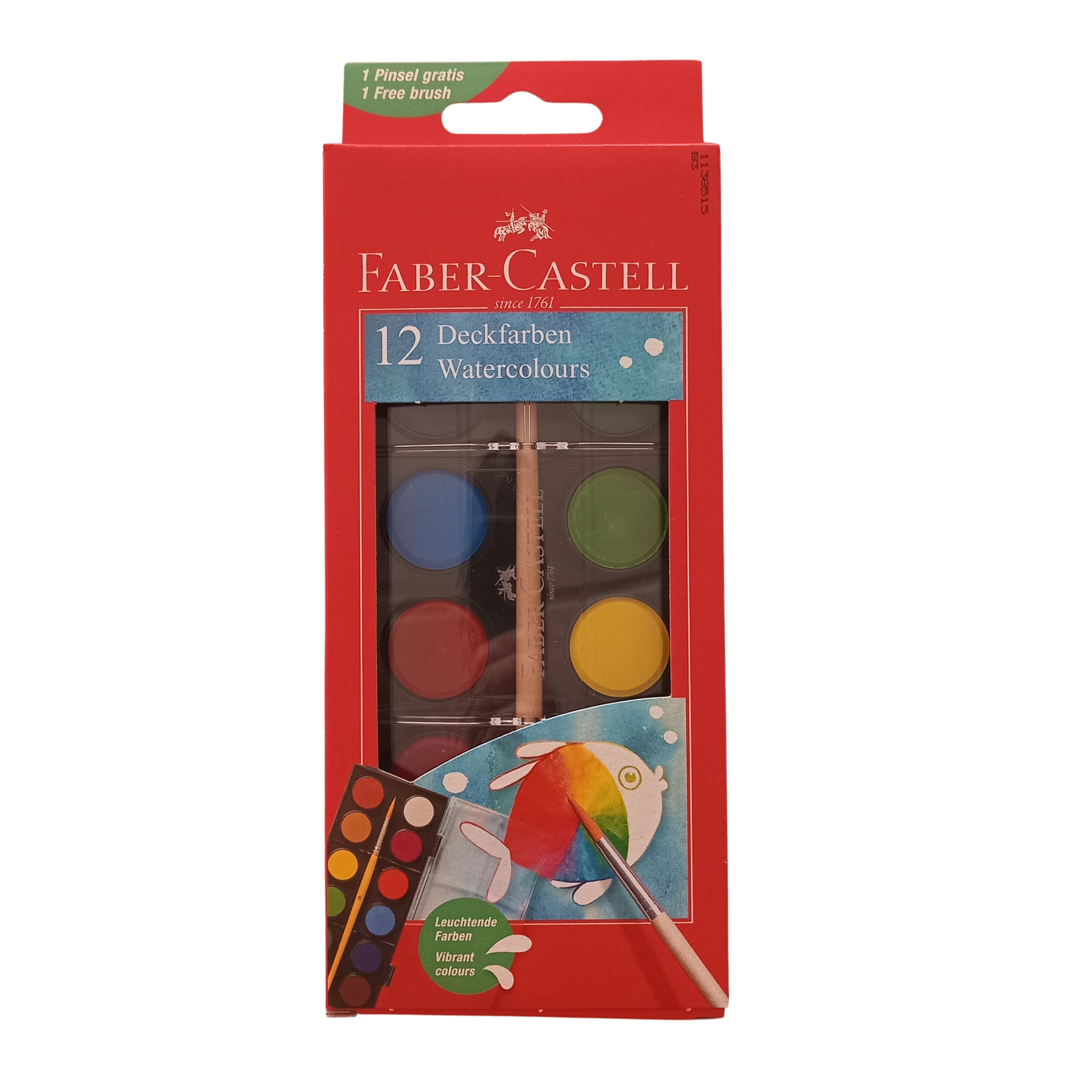 12 PASTILLES DE GOUACHE 24MM FABER-CASTELL