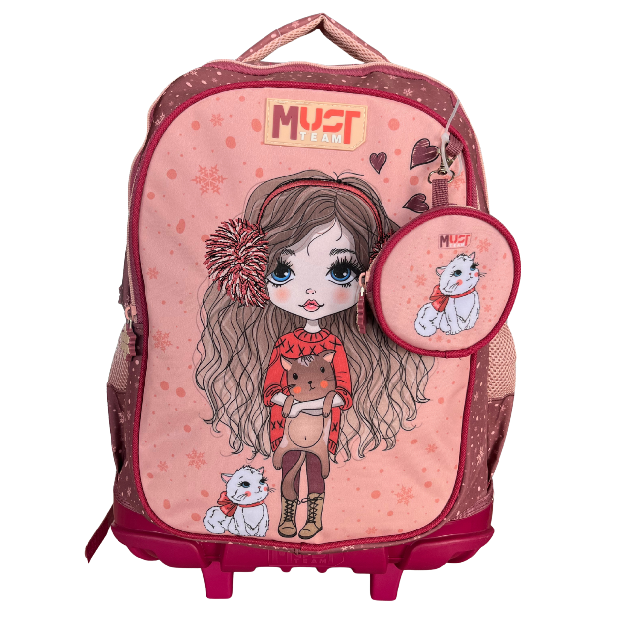 Cartable Scolaire Fille MUST Team Rose – Fillette & Petits Chats
