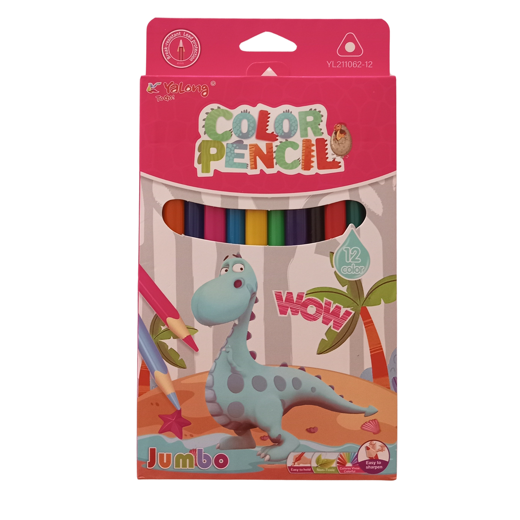 CRAYONS DE COULEUR JUMBO 12PCS YALONG