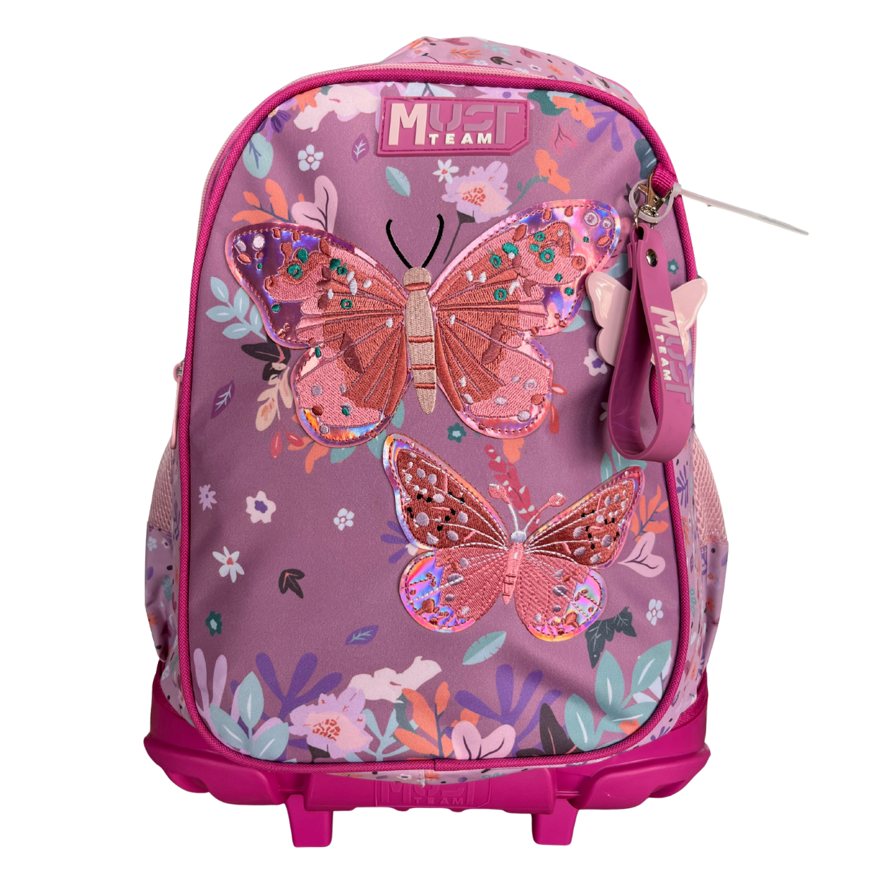 Cartable Scolaire Fille MUST Team Rose – Papillons & Motifs Fleuris