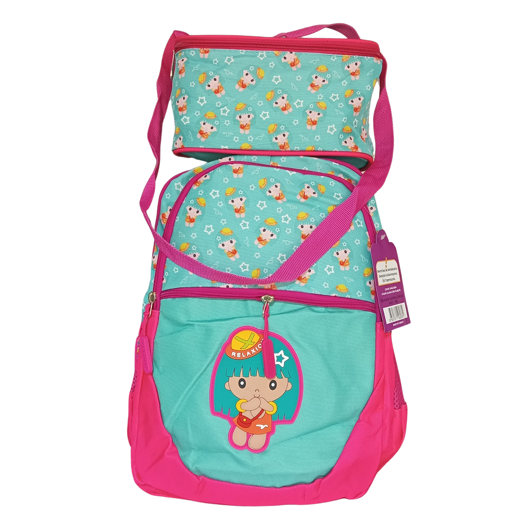 CARTABLE AVEC SAC GOUTER FILLE RELAXION