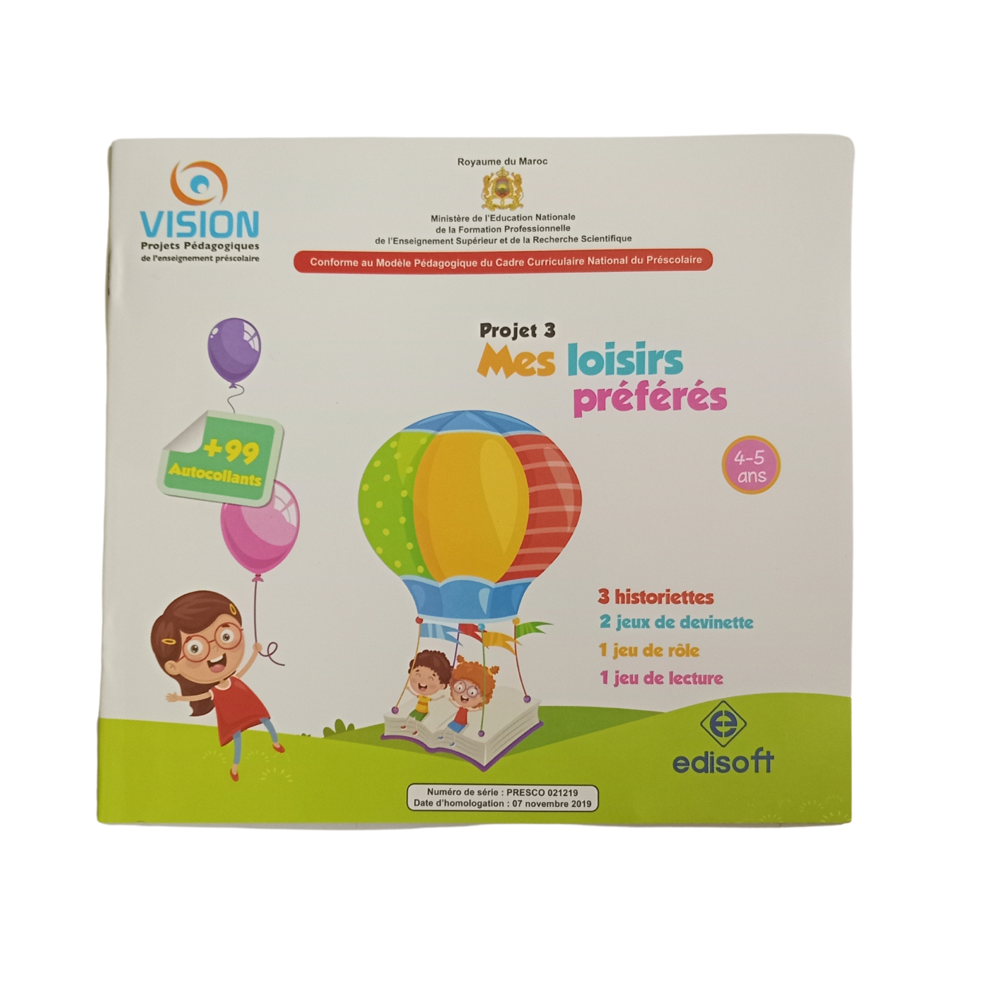 ALBUM PROJET VISION 4/5 N°3- MES LOISIRS PREFERES