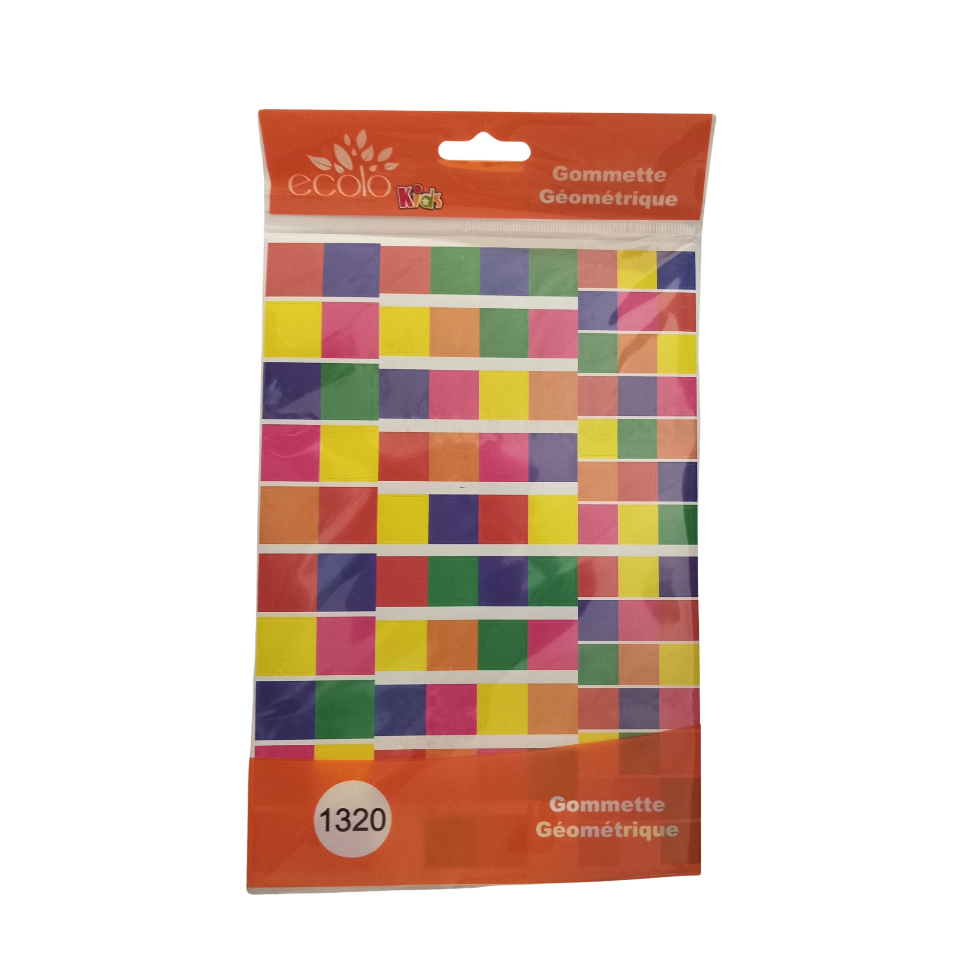 POCHETTE DE 12 PAPIERS GOMMETTES 4 MOTIFS ECOLO KIDS