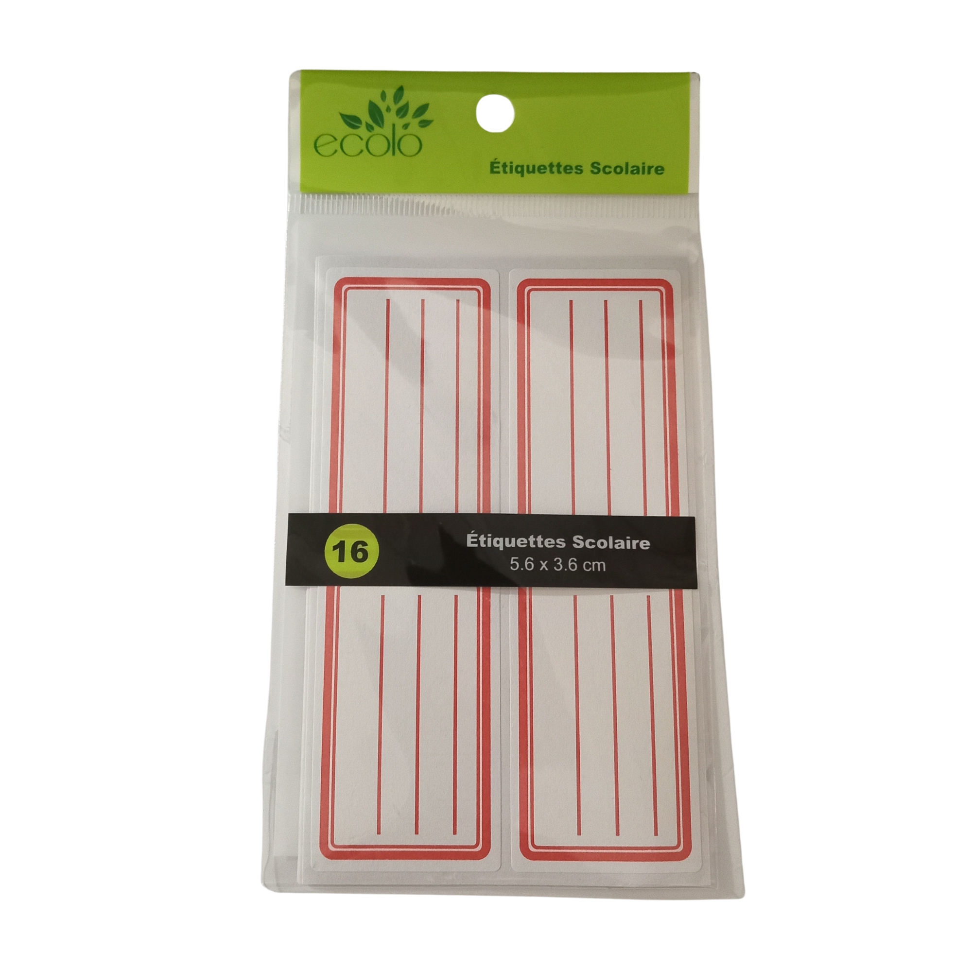 POCHETTE DE 16 ETIQUETTES SCOLAIRES ECOLO