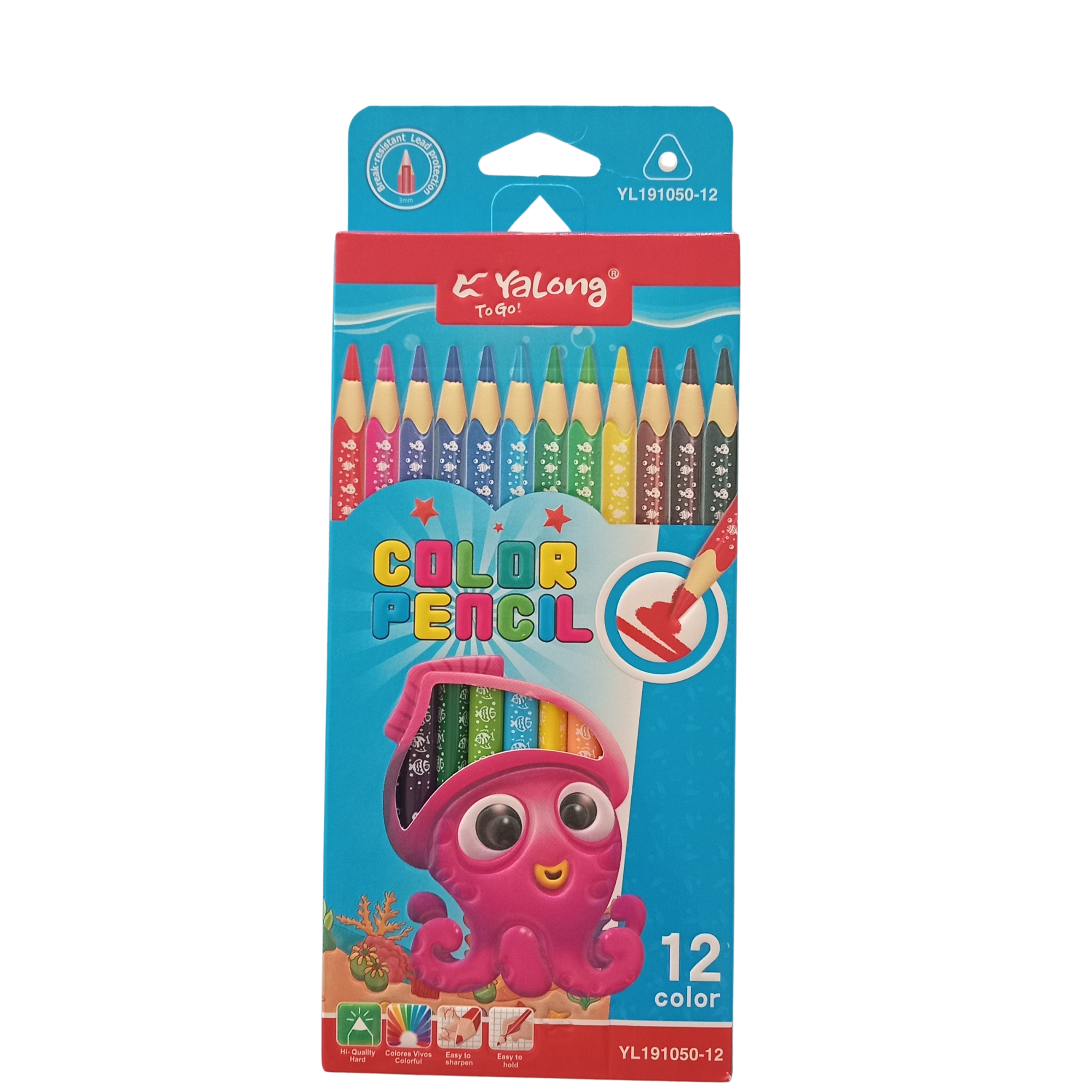 CRAYONS COULEUR 12 PCS YALONG