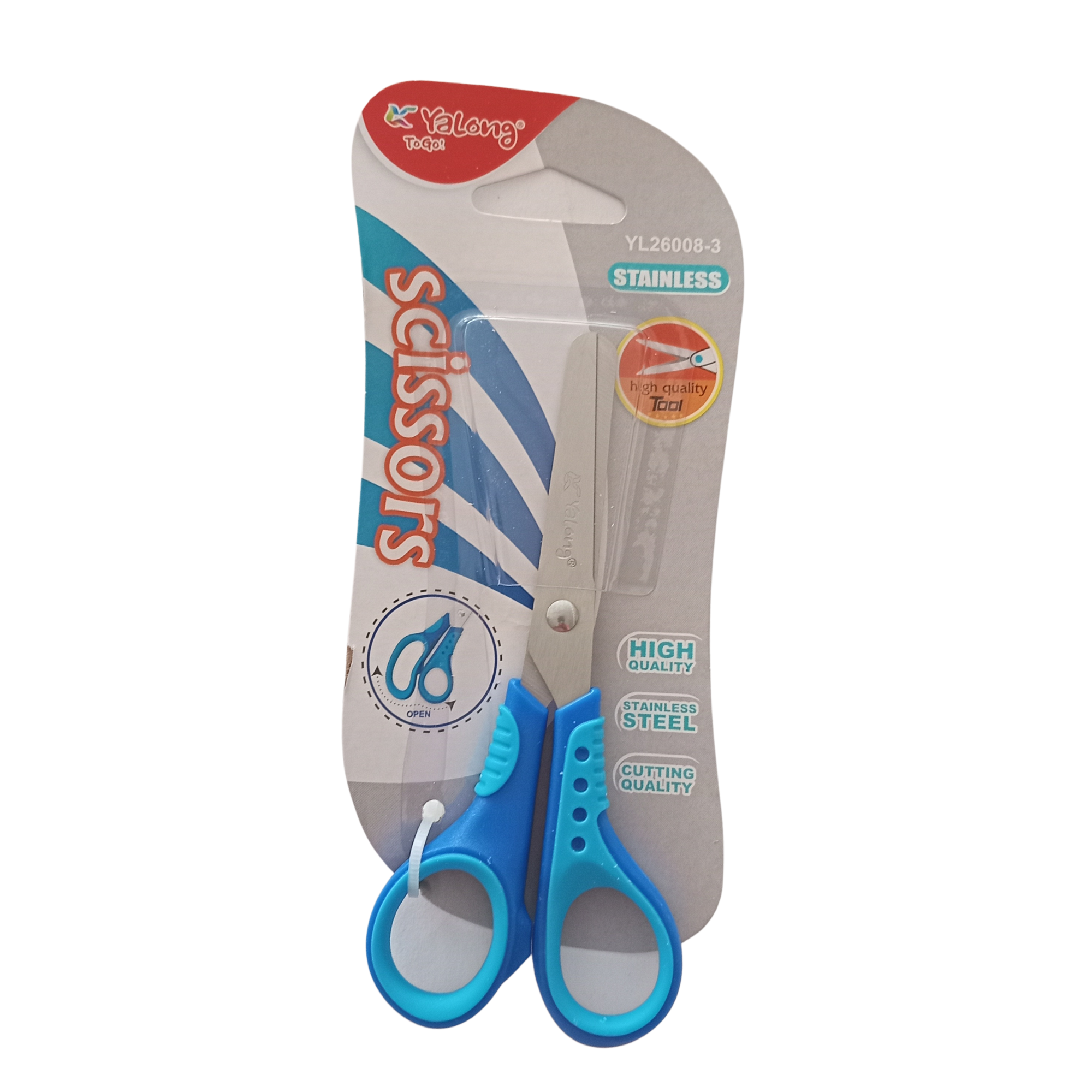 CISEAUX SCOLAIRE STAINLESS REF YL26008-3 YALONG TO GO