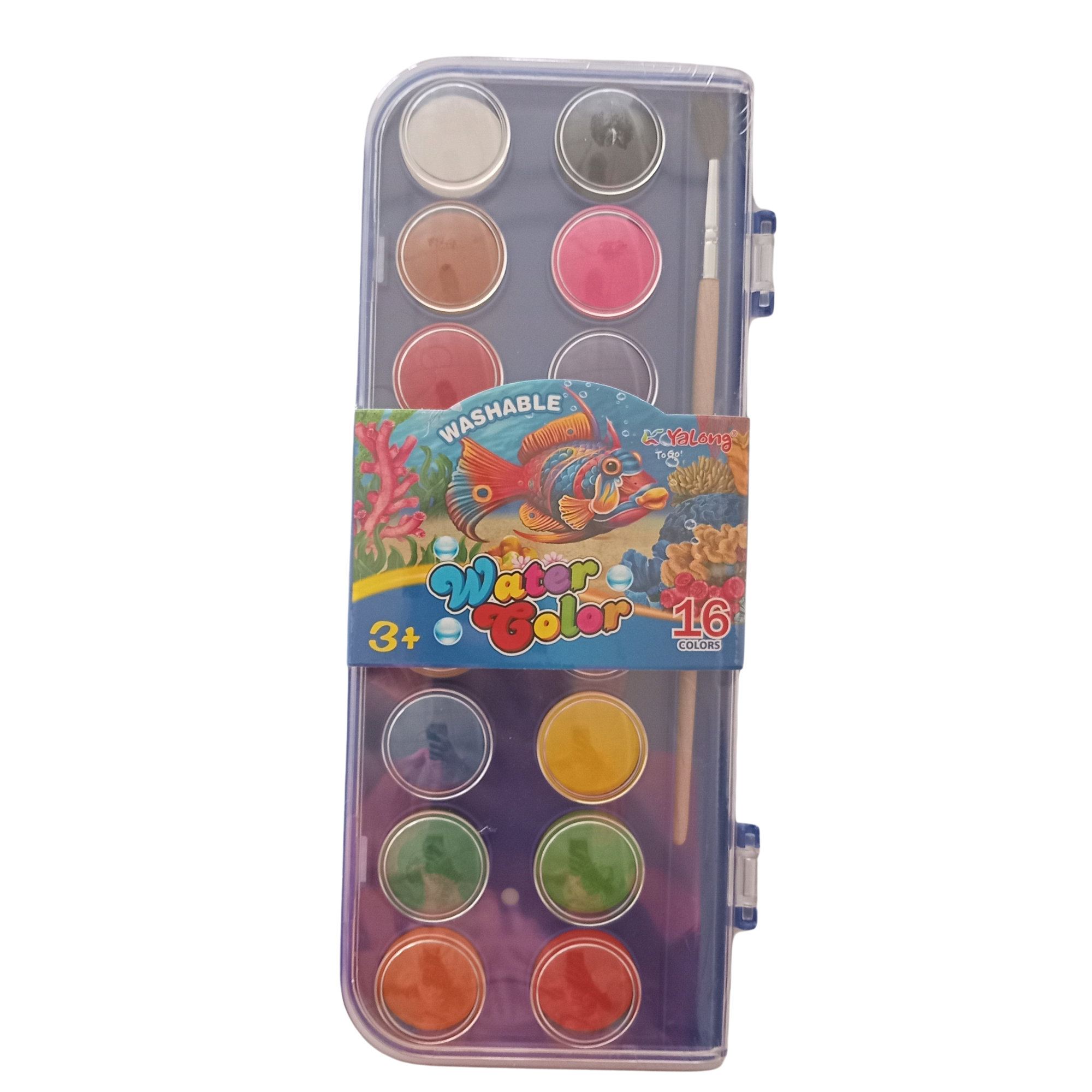 PEINTURE WATER COLEUR 16PCS + PINCEAU REF YL83013-16